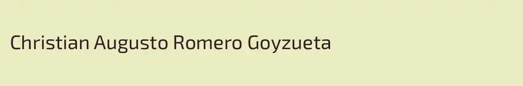 Christian Augusto Romero Goyzueta